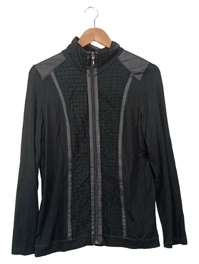 LEBEK Leichte Jacke Damen Gr. 38 Schwarz Casual Reißverschluss