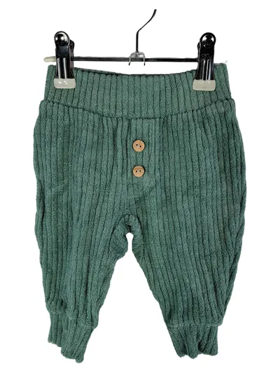 ALANA Baby Stoffhose Gr. 62 Grün Rippstrick Holzknöpfe Baumwolle
