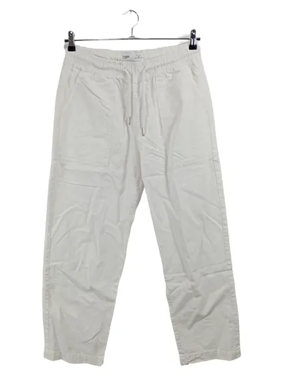 Fishbone Damen Stoffhose Weiß Gr. 38 M Casual Wide Fit