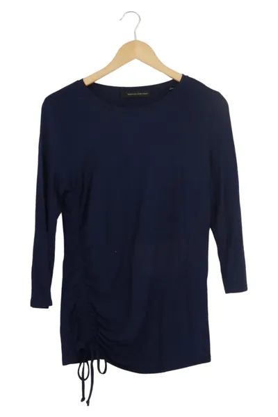 STEFFEN SCHRAUT Langarmshirt Damen Gr. 36/S Blau Casual Elegant Raffungen