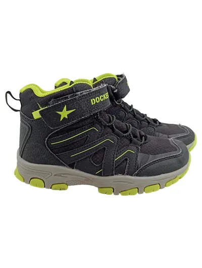 Dockers Kinder Outdoorschuhe Gr. 32 Schwarz Klettverschluss Trekking