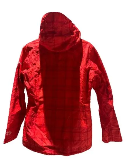 Columbia Damen Outdoorjacke Interchange Gr. S Rot Kariert Kapuze 2