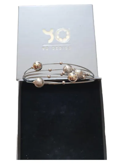 YO DESIGN Armband Damen Silber Elegant Metall Armreif Schmuck