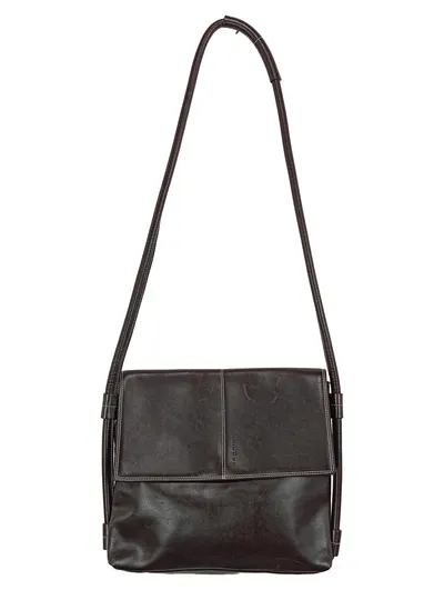 Nannini Leder Umhängetasche Braun Messenger Bag Made in Italy Damen