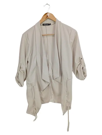 Sublevel Damen Leichte Jacke Cardigan Beige Gr. S 36 Casual