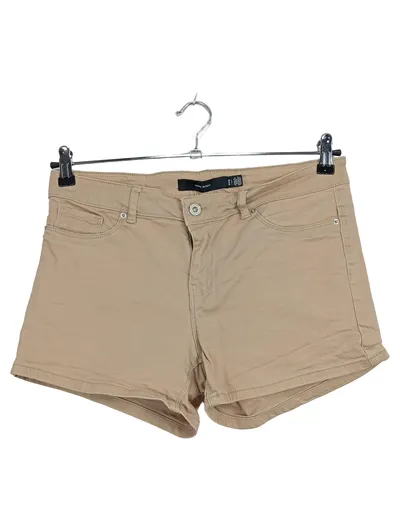 VERO MODA Damen Shorts Beige Gr. L W31 Stretch Casual Kurze Hose