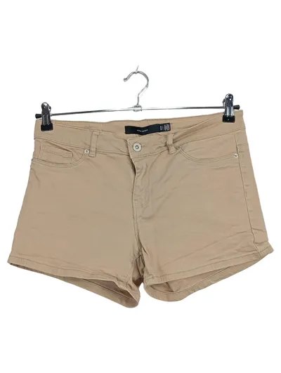 VERO MODA Damen Shorts Beige Gr. L W31 Stretch Casual Kurze Hose