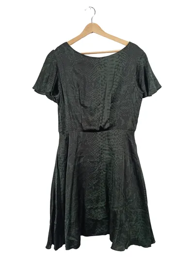 NMBRNINE Damen Sommerkleid Gr. L Grün Animal-Print Schlangenmuster