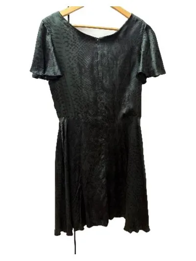 NMBRNINE Damen Sommerkleid Gr. L Grün Animal-Print Schlangenmuster