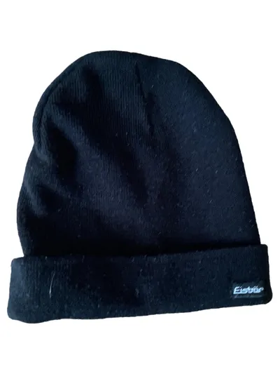 EISBÄR Mütze Schwarz Wolle Casual Beanie Damen Herren