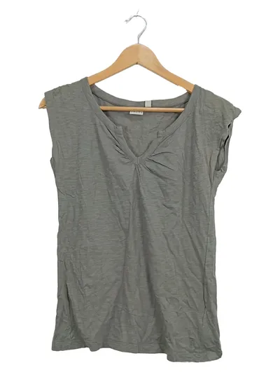 Esprit Damen Unterhemd Top Shirt Grau Gr. S Baumwolle ärmellos