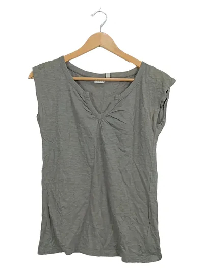 Esprit Damen Unterhemd Top Shirt Grau Gr. S Baumwolle ärmellos