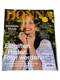 DONNA Zeitschrift Wohlfühl-Mode Fasten Fitness Beauty Singles Neujahr 1