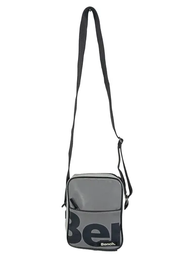 Bench Umhängetasche Crossbody Bag Grau Logo Print Herren Schultertasche