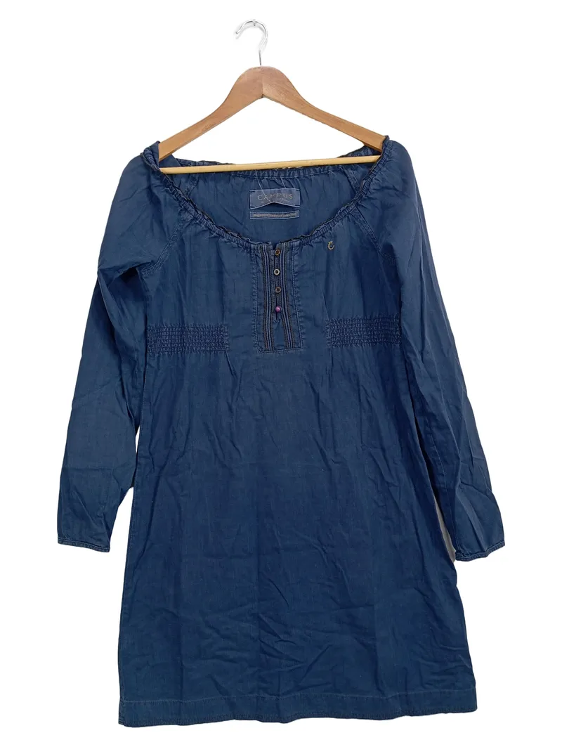 Campus by Marc O'Polo Blusenkleid Damen Gr. S/36 Blau Baumwolle 1