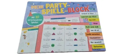 arsEdition Mein Party-Spiele-Block Spieleblock Partyspiel mit 10 Spielen