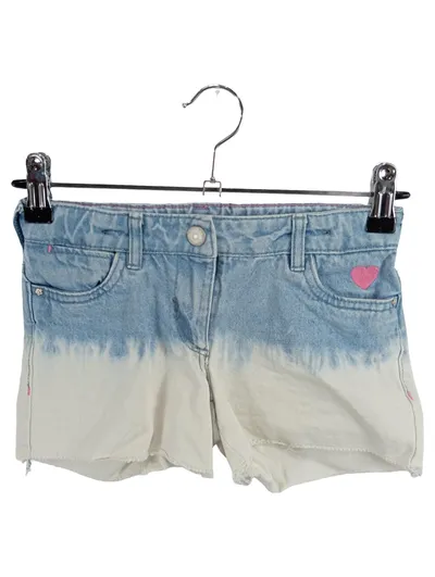 Palomino Jeans Shorts Mädchen Gr. 128 Blau Farbverlauf Herz-Applikation