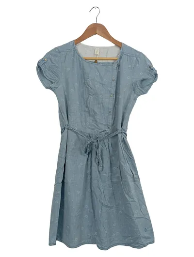 Campus Damen Freizeitkleid Gr. 36 S Blau Casual Baumwolle Sommerkleid