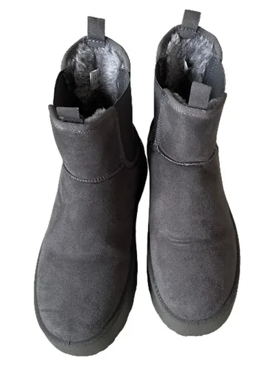 Tom Tailor Damen Stiefelette Chelsea Boot Gr. 38 Grau Gefüttert Plateau