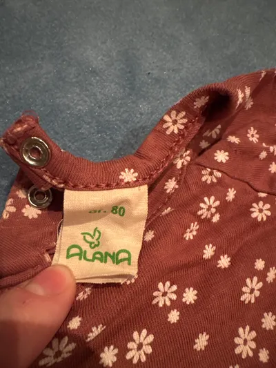 ALANA Mädchen Langarmshirt Gr. 80 Blumenmuster Rosa Rüschen