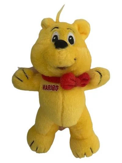 Haribo Goldbär Plüschtier 20cm Gelb mit roter Fliege Teddybär Sammlerstück