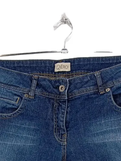 Qiéro! Damen Jeans Regular Fit Blau Stretch Baumwolle Gr. W33 L30