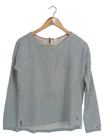 Campus Damen Sweatshirt Blau Gr. 34/XS Casual Langarm Shirt