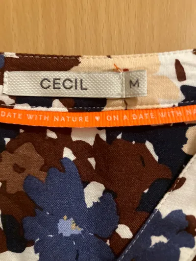 CECIL Damen Bluse Langarm Blumenmuster Viskose Mehrfarbig Gr. M 40