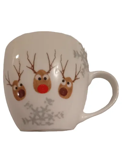 ppd Kaffeetasse Rentier Weihnachtlich Porzellan Weiß 325ml