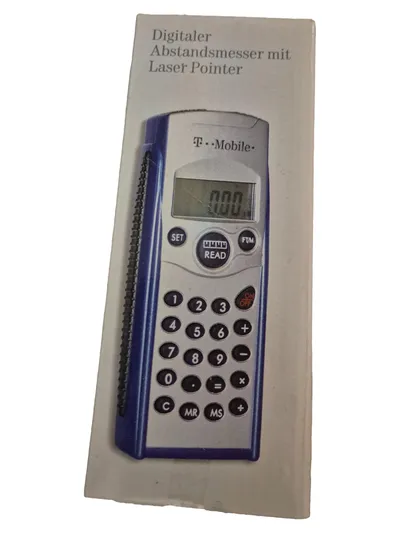 T-Mobile Laser Distanzmesser Entfernungsmesser mit Laserpointer Blau
