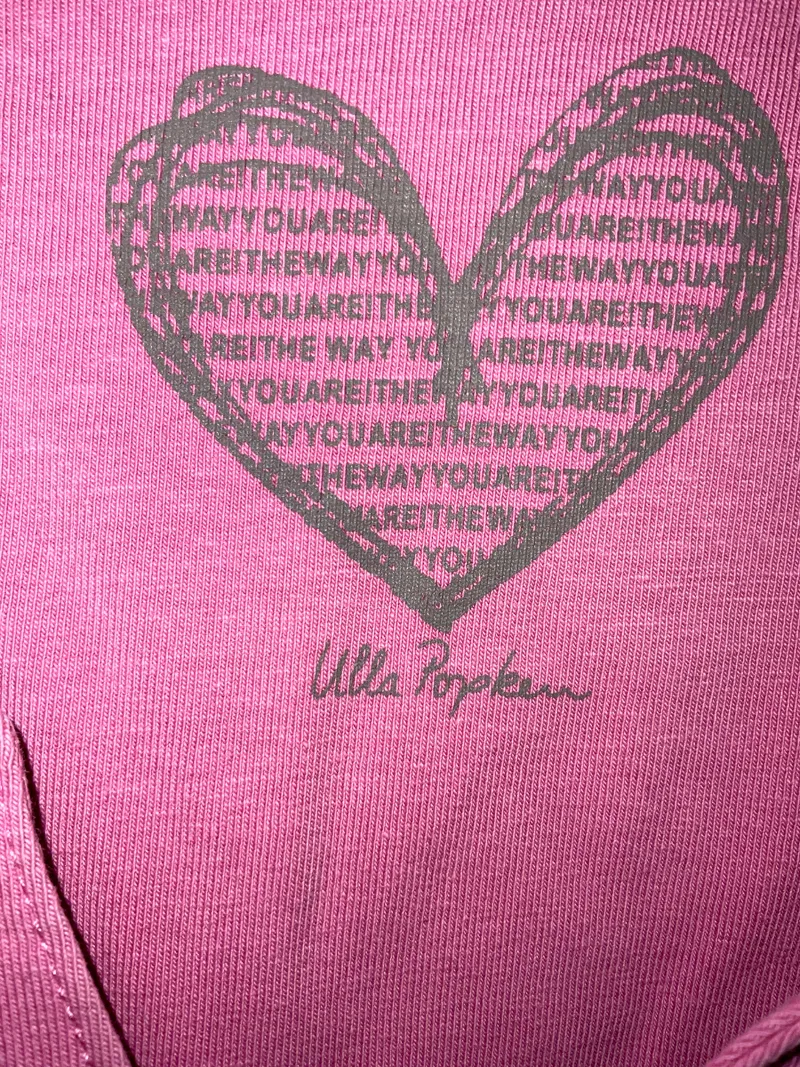 Ulla Popken Damen T-Shirt Herz-Print Rosa Gr. 46/48 Baumwolle 3