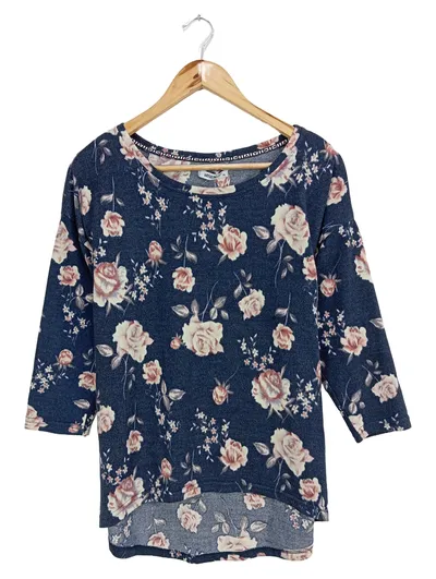 MyHailys Damen Sweatshirt XL Mehrfarbig Blumenmuster Casual Feminin