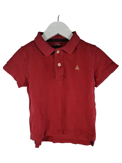 babyGap Kinder Poloshirt Gr. 86 Rot Kurzarm Baumwolle Logo Bär