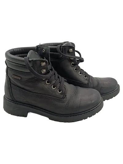 Tamaris Damen Stiefel Duo-Tex Gr. 37 Schwarz Leder Winterstiefel