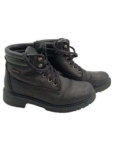 Tamaris Damen Stiefel Duo-Tex Gr. 37 Schwarz Leder Winterstiefel
