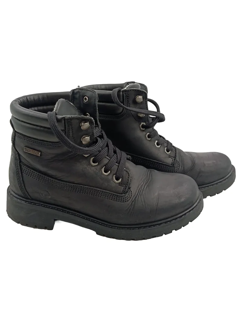 Tamaris Damen Stiefel Duo-Tex Gr. 37 Schwarz Leder Winterstiefel 2