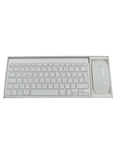 Apple Magic Mouse Wireless Bluetooth Maus Weiß + Magic Keyboard Set