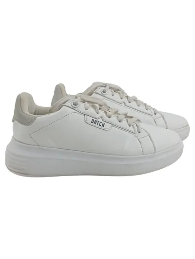 Datch Sneaker Low Herren Gr. 43 Weiß Leder Casual Schnürung