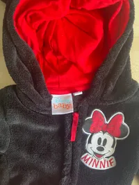 Disney Baby Schlafanzug Strampler Overall Punkte Kapuze Gr. 68 Mehrfarbig 2