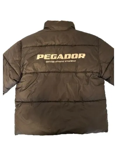 PEGADOR Steppjacke Herren Gr. M Puffer Jacket Schwarz Streetwear