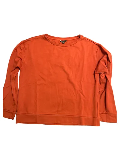 comma, Damen Langarmshirt Gr. 40 Orange Casual Basic Shirt