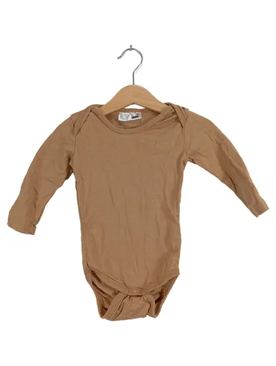 Ergee Baby Body Langarm Gr. 80 Braun Baumwolle Unisex