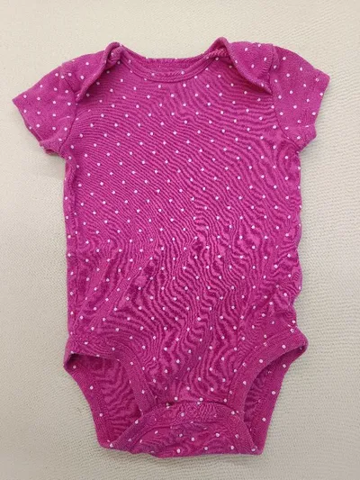 Carter's Baby Body Mädchen 3M/62 Rosa Punkte Kurzarm Baumwolle