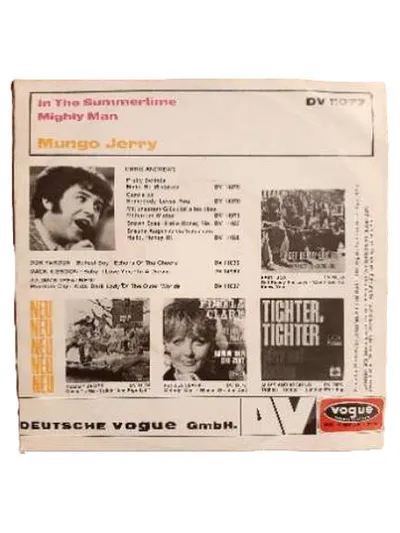 Mungo Jerry In The Summertime 7" Single Vinyl Rock Pop Vogue 1970