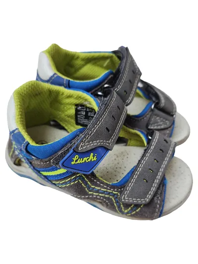 Lurchi Kinder Sandalen Gr. 24 Blau Klettverschluss Freizeit