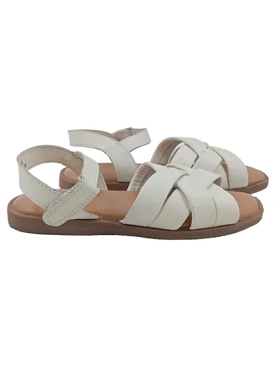 NEXT Mädchen Sandalen Gr. 32 Beige Kreuzriemen Casual Sommerschuhe