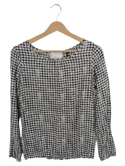 Soyaconcept Damen Bluse Gr. 36 S Schwarz Hahnentrittmuster Casual