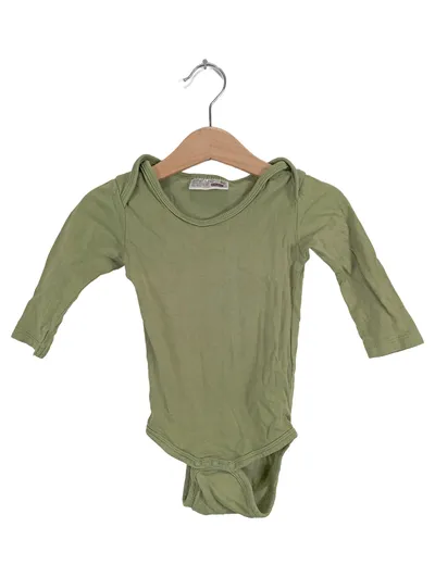 Ergee Baby Body Langarm Oliv Gr. 80 9-12 Monate Baumwolle