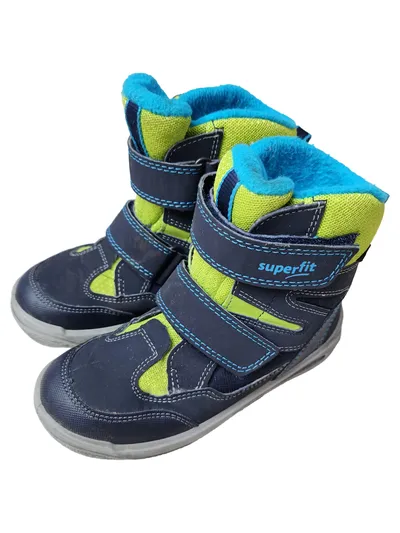 Superfit Kinder Schneestiefel Gr. 28 Blau Sportlich Winterstiefel