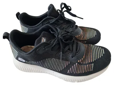 Skechers BOBS Damen Sportschuhe Laufschuhe Gr. 37 Schwarz Streifen